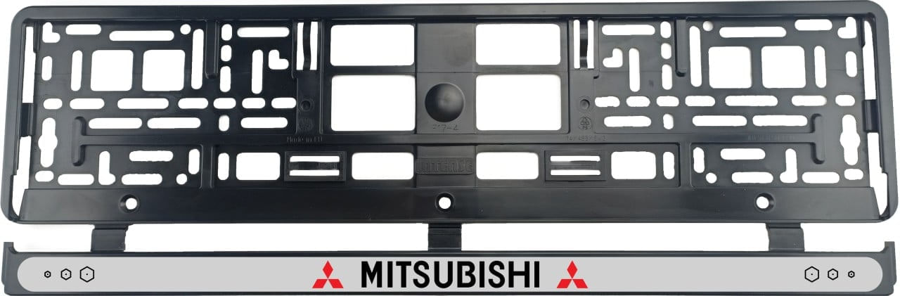 Set 2 bucati, suport numar inmatriculare Mitsubishi