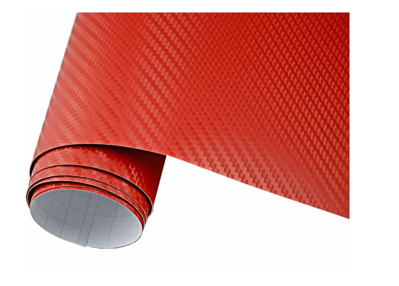 Rola Folie Carbon Auto 3D, dimensiune 1x1,27m, Rosu