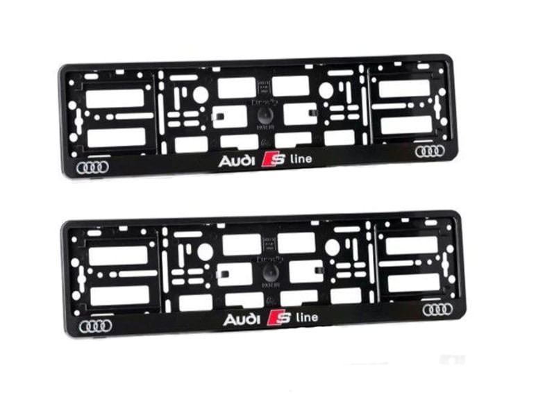 Set 2 bucati suport numar inmatriculare Sline, Audi