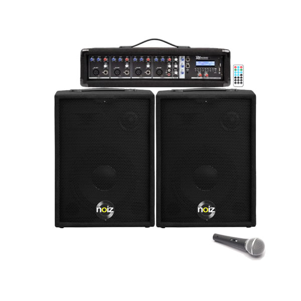 Set boxe cu mixer amplificat 200W, Speech Audio System 1