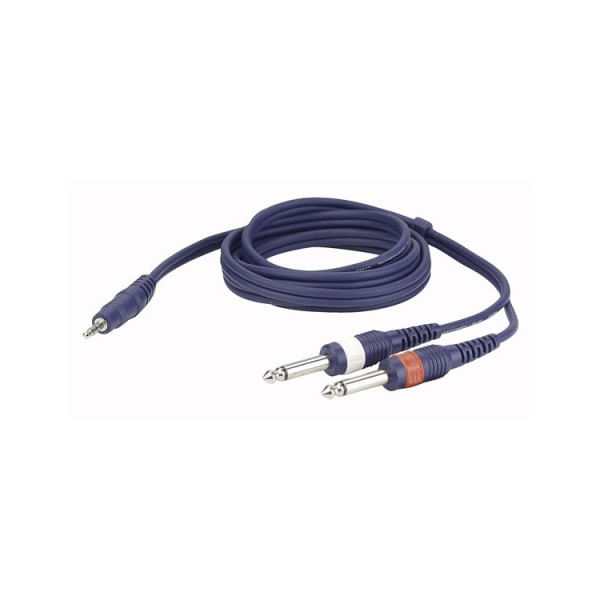 Cablu mini jack la 2 jack mono 1.5m DAP Audio FL31150
