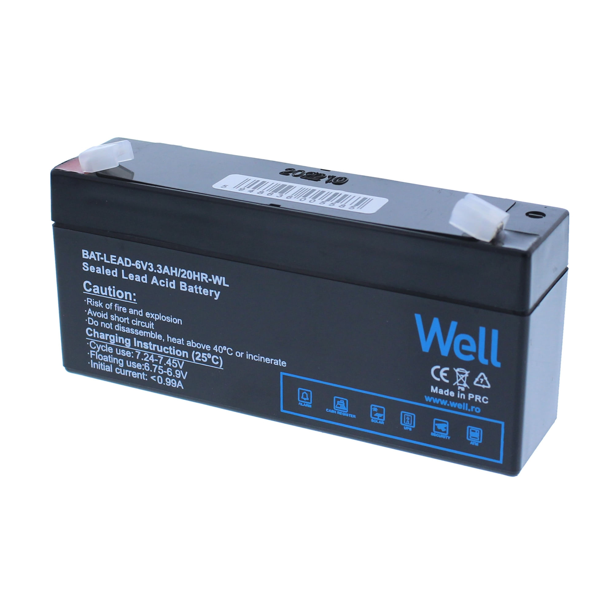 Acumulator 6V 3.3 Ah plumb acid WELL