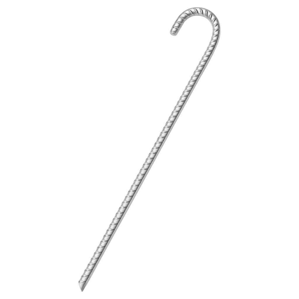 Tarusi de cort, 6 buc., 41.5 cm, diametru 20 mm, otel galvanizat - imagine 2