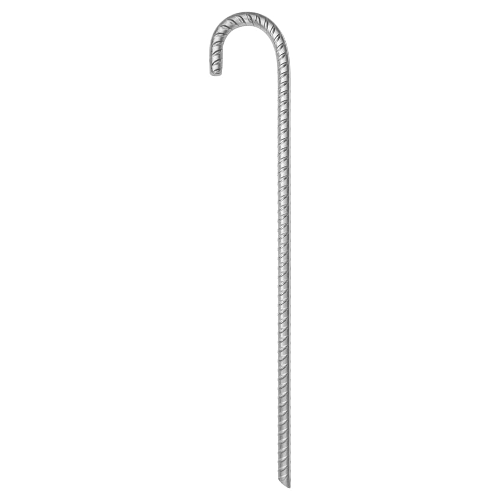 Tarusi de cort, 6 buc., 41.5 cm, diametru 20 mm, otel galvanizat - imagine 3