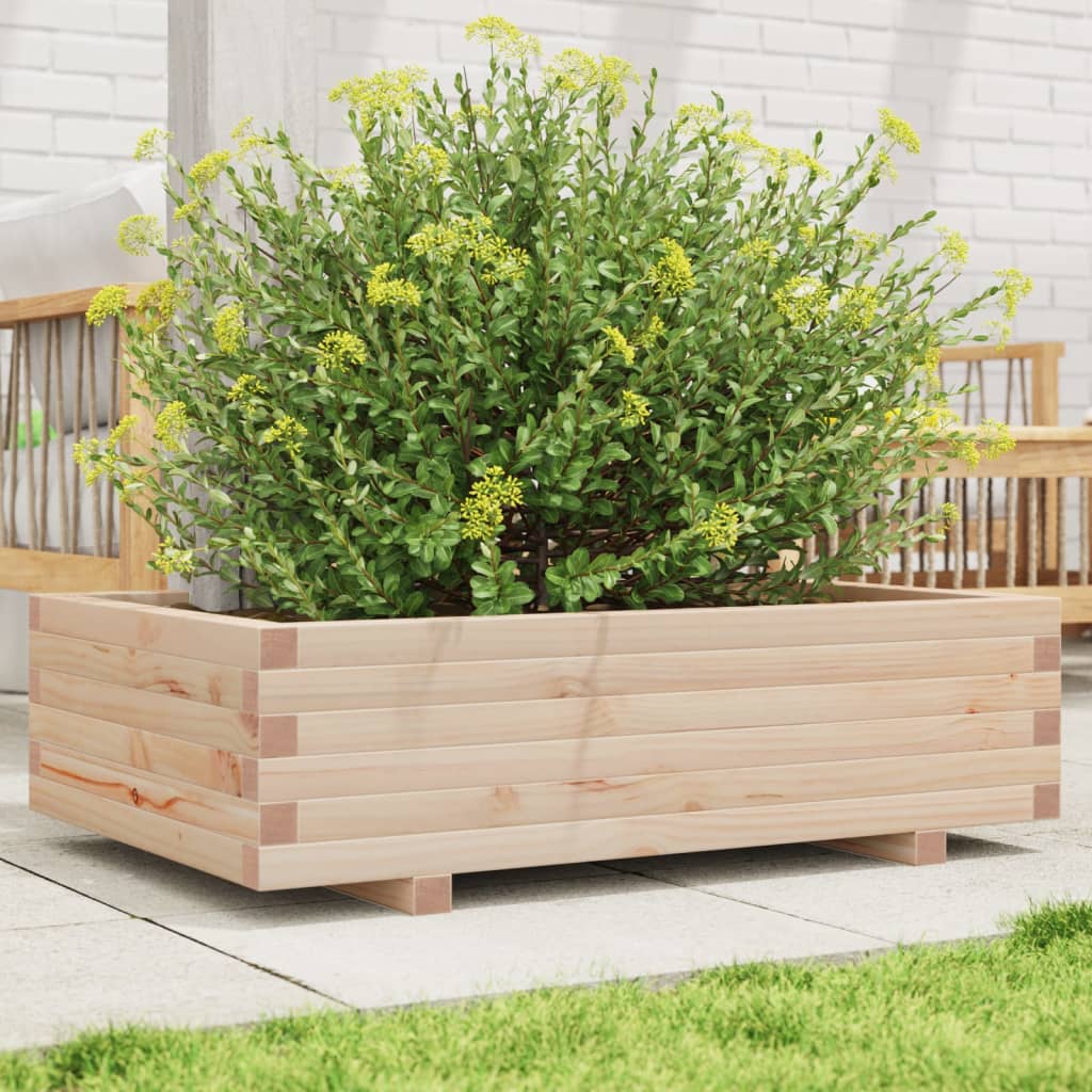 Jardiniera de gradina, 90x60x26,5 cm, lemn masiv de pin — imaginea 2