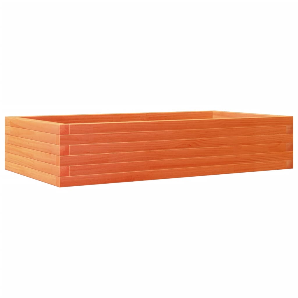 Jardiniera de gradina, maro ceruit, 110x60x23cm, lemn masiv pin