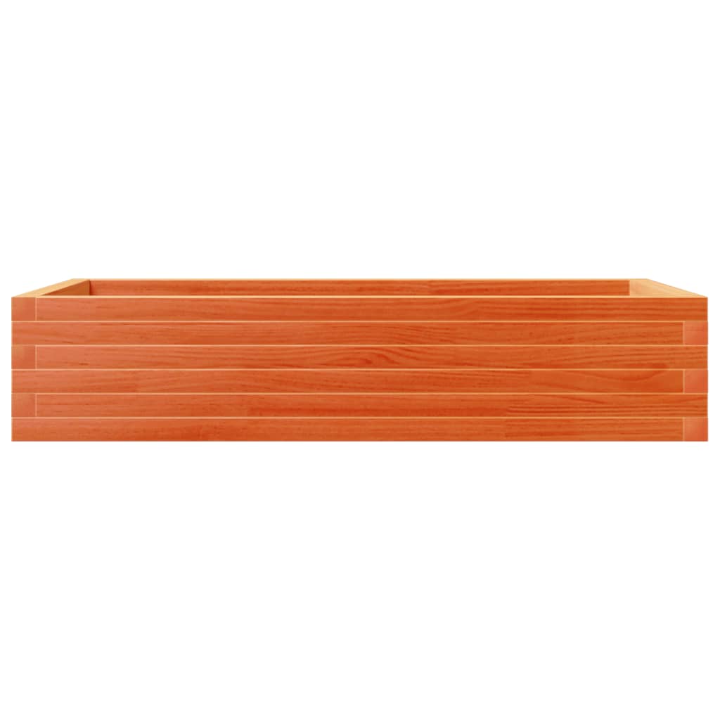 Jardiniera de gradina, maro ceruit, 110x60x23cm, lemn masiv pin — imaginea 5