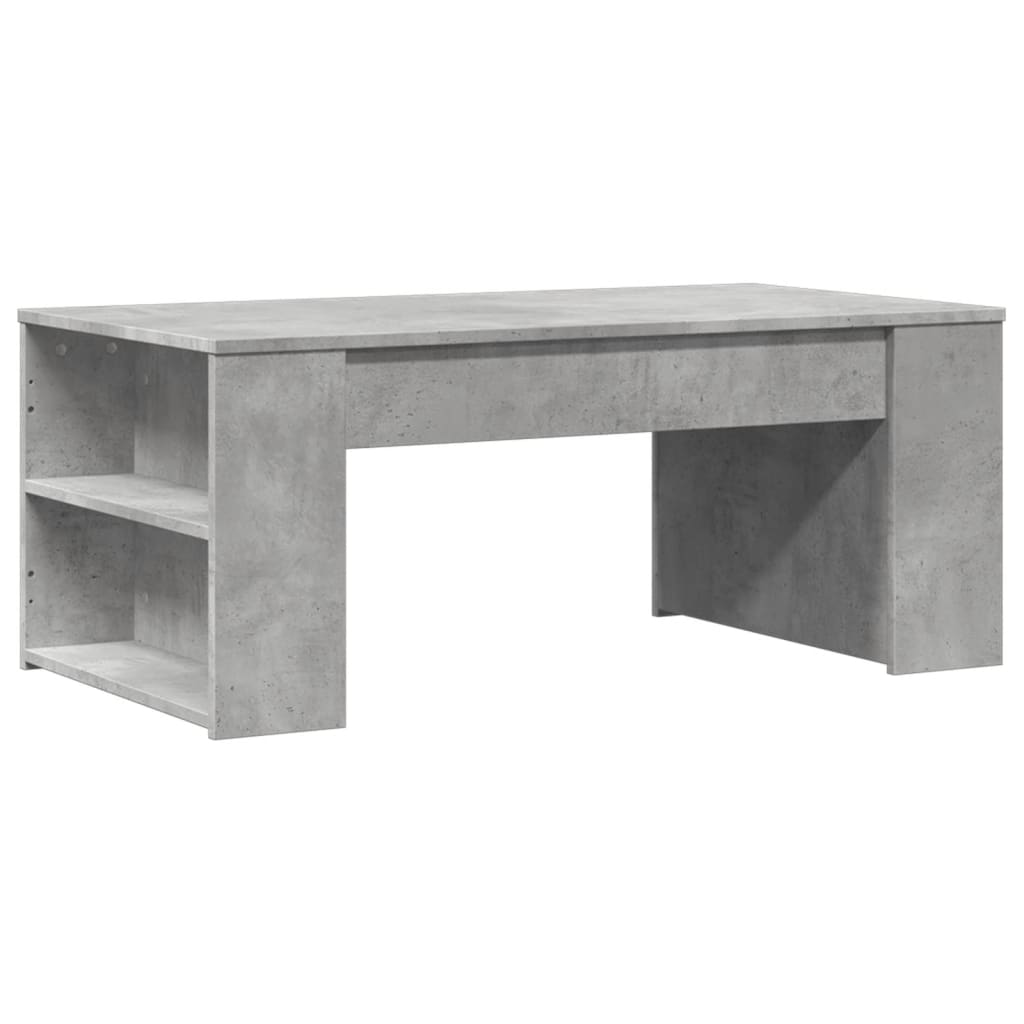 Masuta de cafea, gri beton, 102x55x42 cm, lemn prelucrat