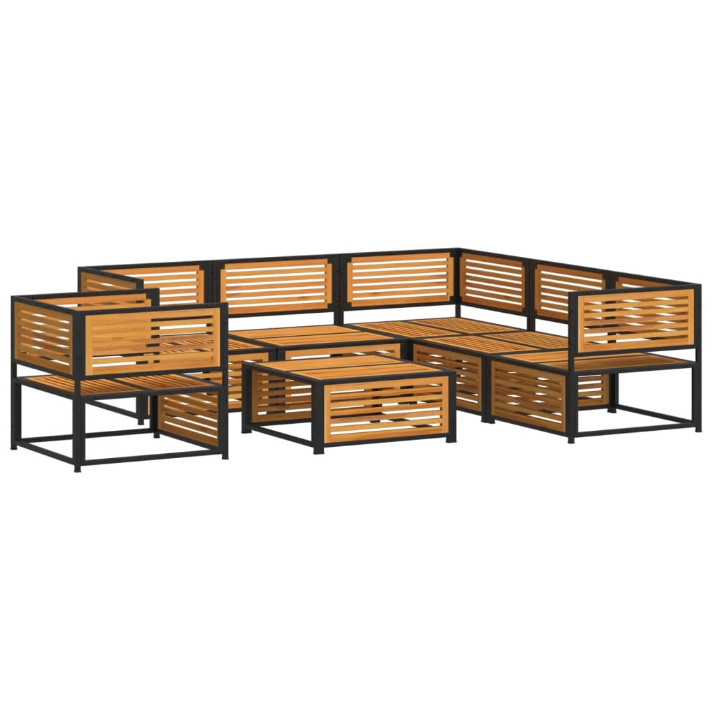 Set canapele gradina cu perne, 7 piese, lemn masiv acacia — imaginea 3