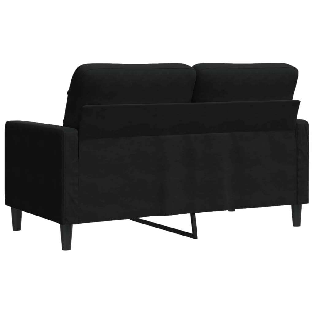 Canapea cu 2 locuri, negru, 120 cm, catifea — imaginea 6