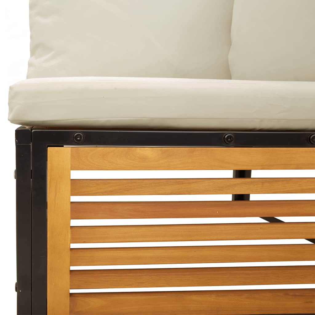 Set canapele de gradina cu perne, 4 piese, lemn masiv de acacia — imaginea 8