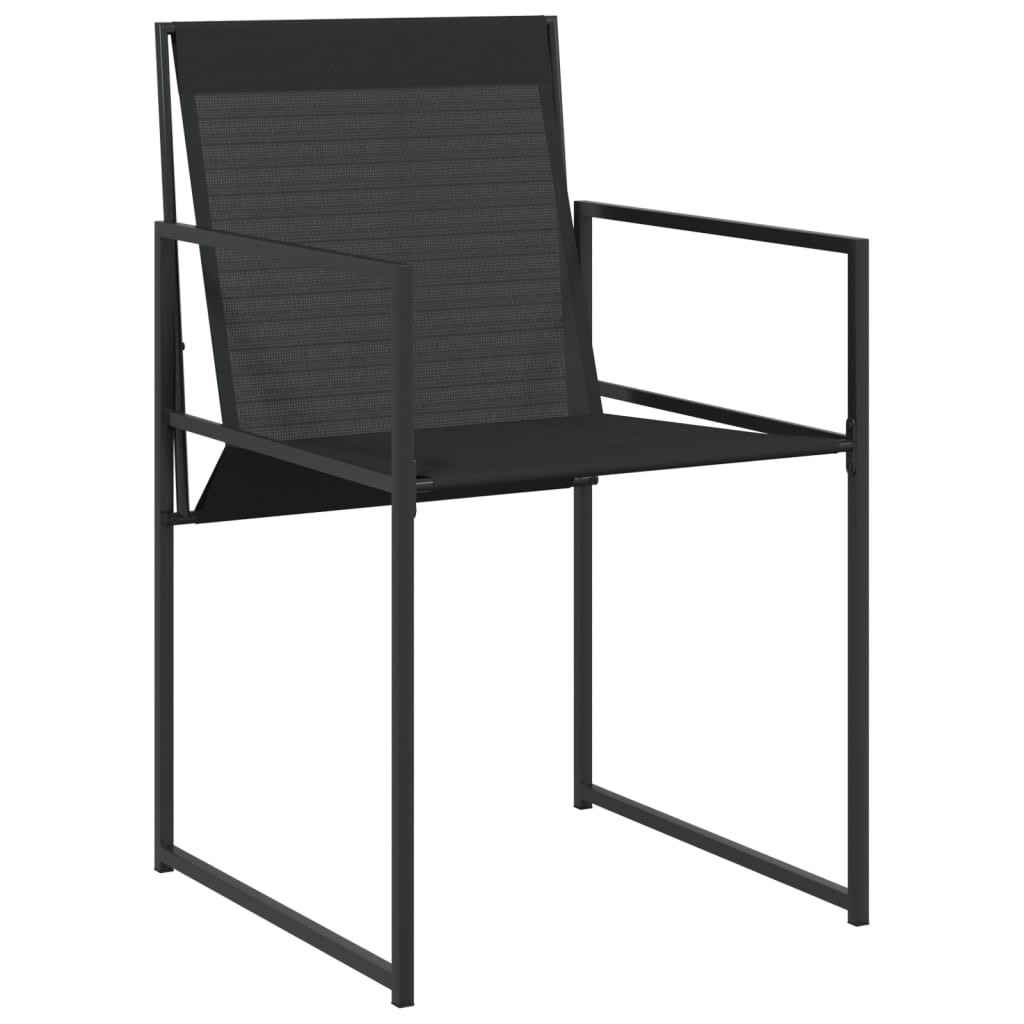 Set mobilier de gradina, 13 piese, negru, textilena — imaginea 4