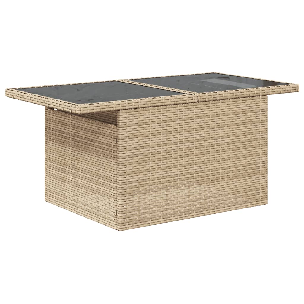 Set canapele de gradina cu perne, 5 piese, bej, poliratan — imaginea 5