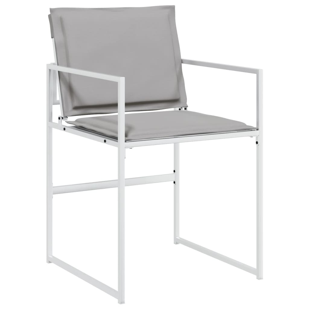 Set mobilier de gradina, 13 piese, cu perne, alb, textilena — imaginea 4