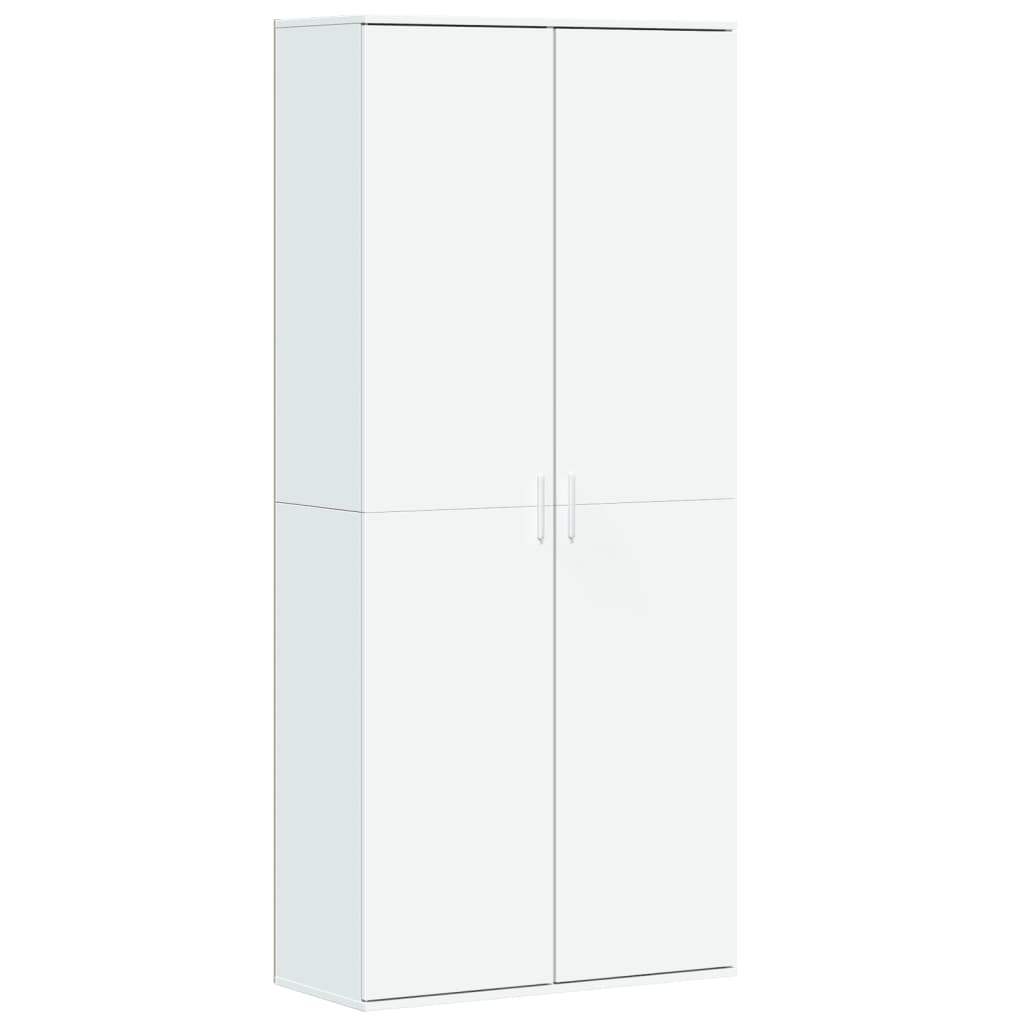 Dulap inalt, alb, 80x35x180 cm, lemn prelucrat