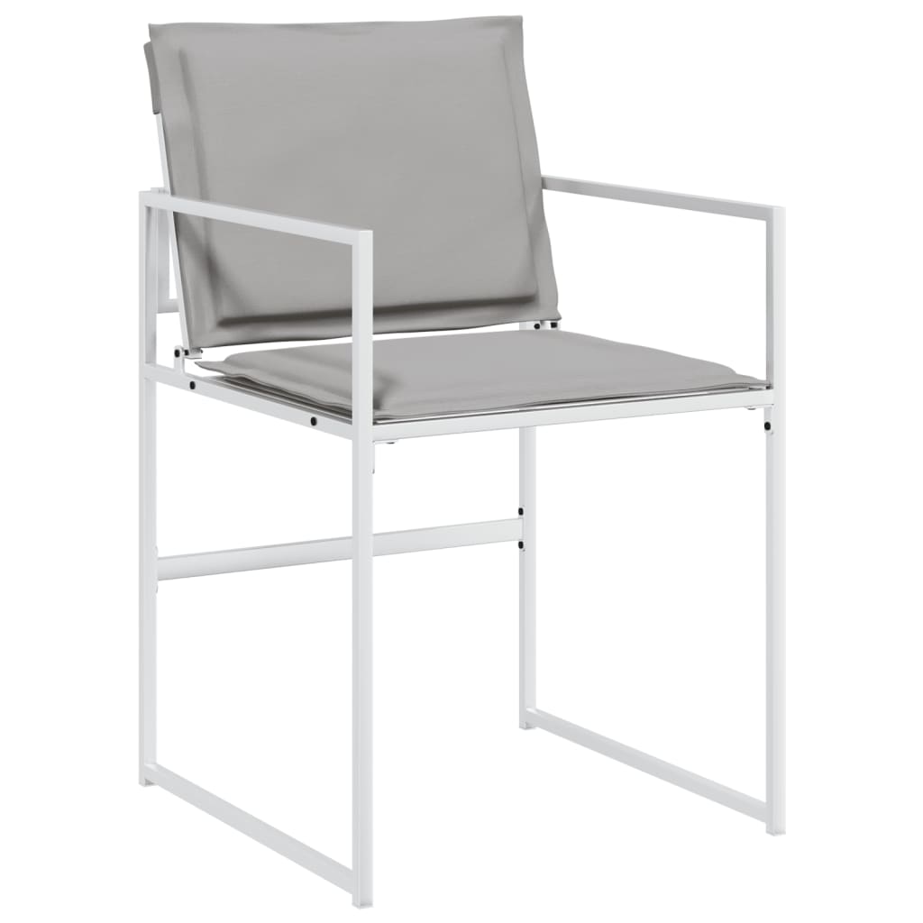 Set mobilier de gradina, 17 piese, cu perne, alb, textilena — imaginea 4