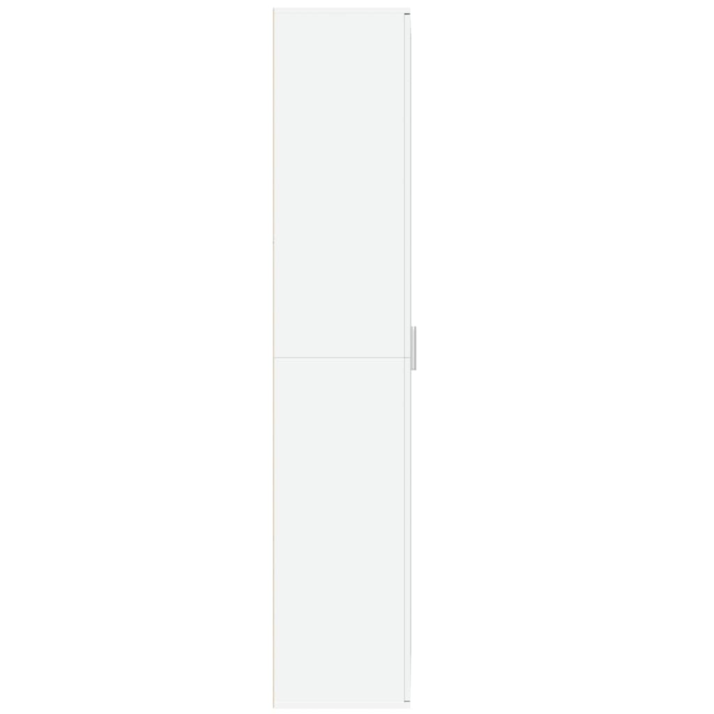 Dulap inalt, alb, 70x35x180 cm, lemn prelucrat — imaginea 4