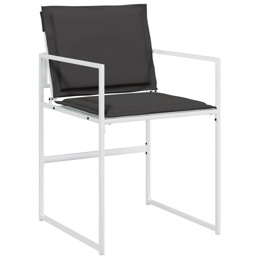 Set mobilier de gradina, 17 piese, cu perne, alb, textilena — imaginea 4