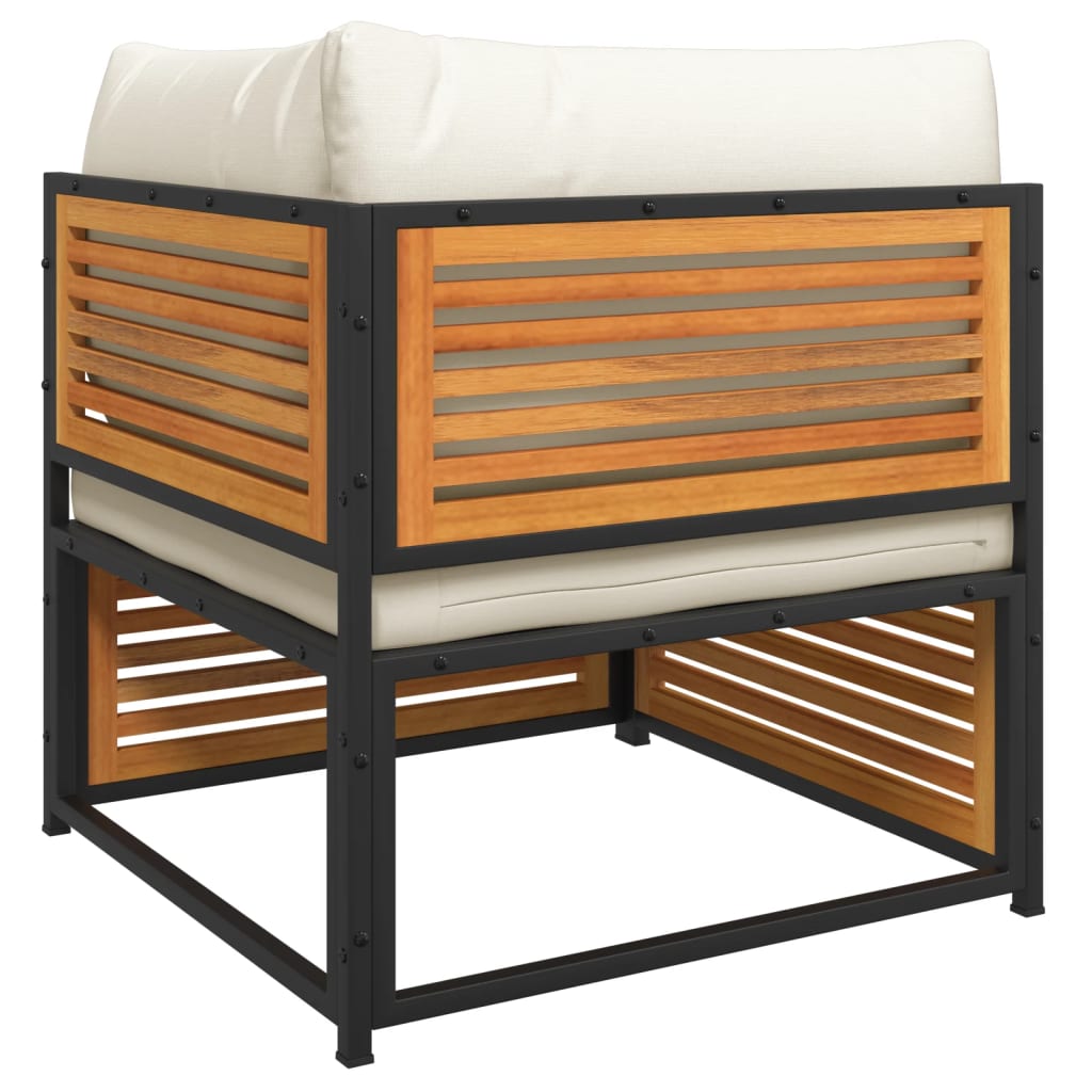 Set de canapele de gradina cu perne, 5 buc., lemn masiv acacia — imaginea 7