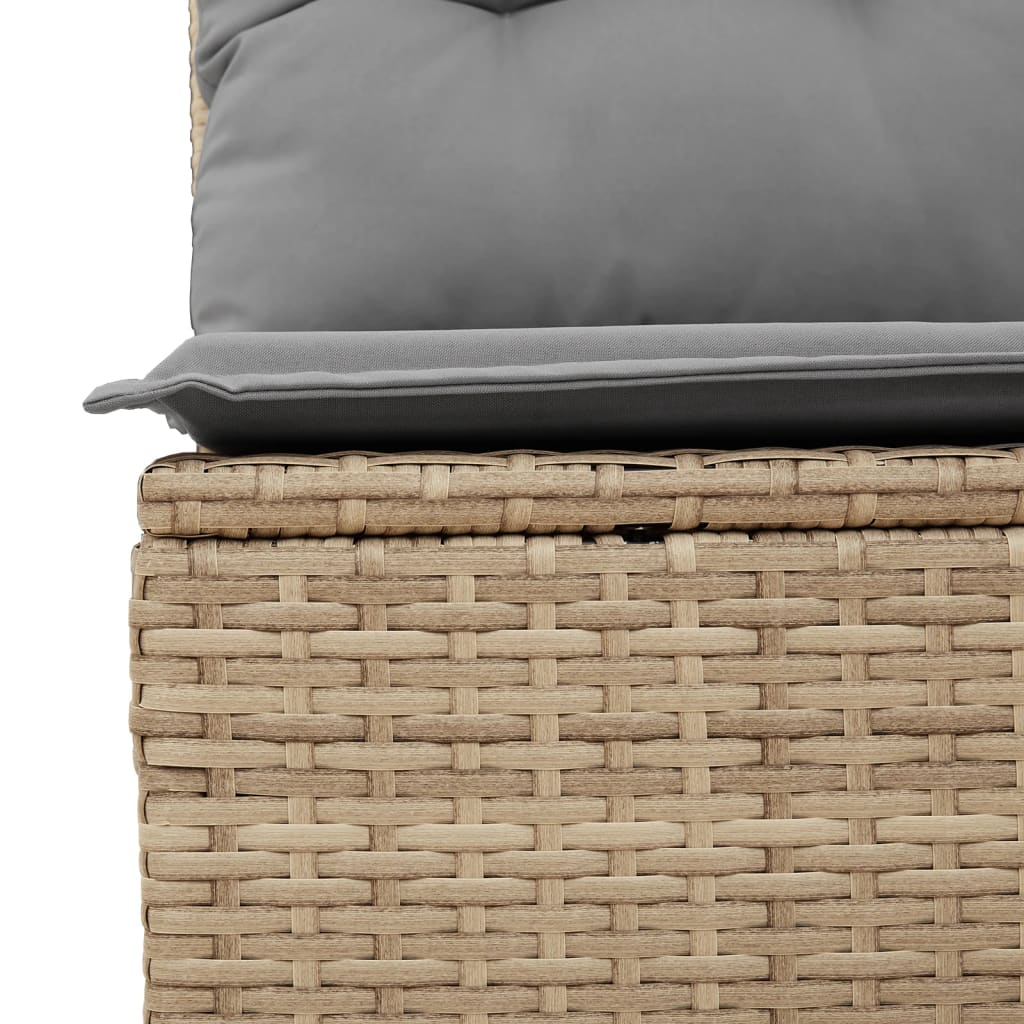 Set canapele de gradina, 8 piese, cu perne, bej, poliratan — imaginea 9