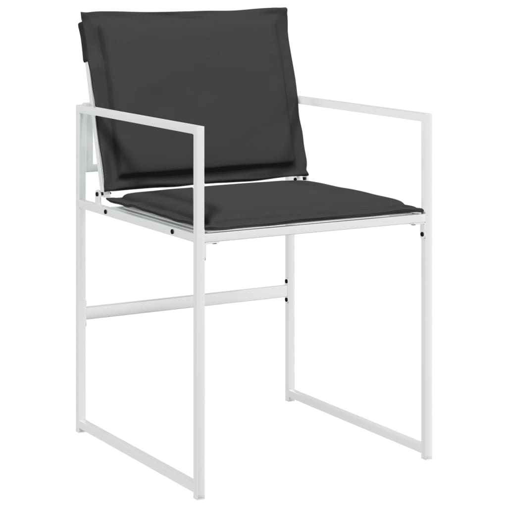 Set mobilier de gradina, 13 piese, cu perne, alb, textilena — imaginea 4