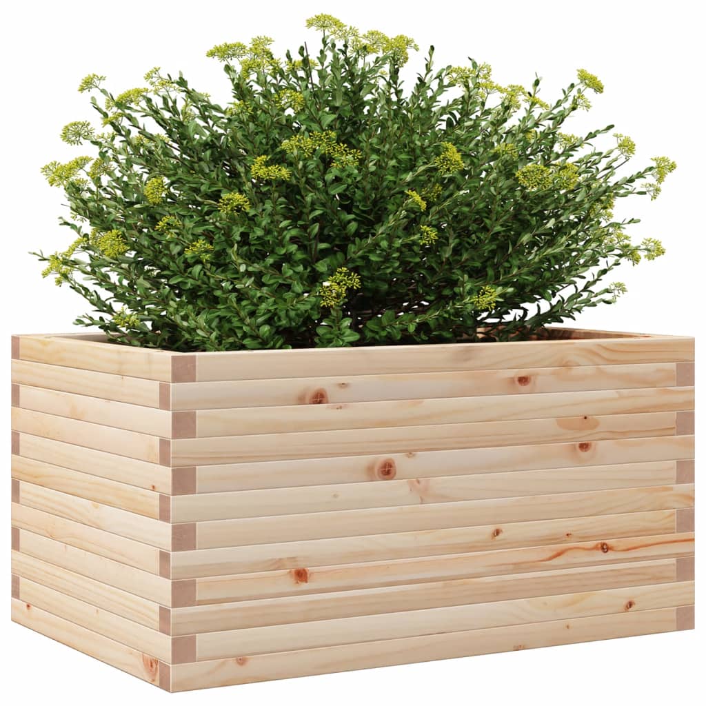 Jardiniera de gradina, 90x60x46 cm, lemn masiv de pin — imaginea 4
