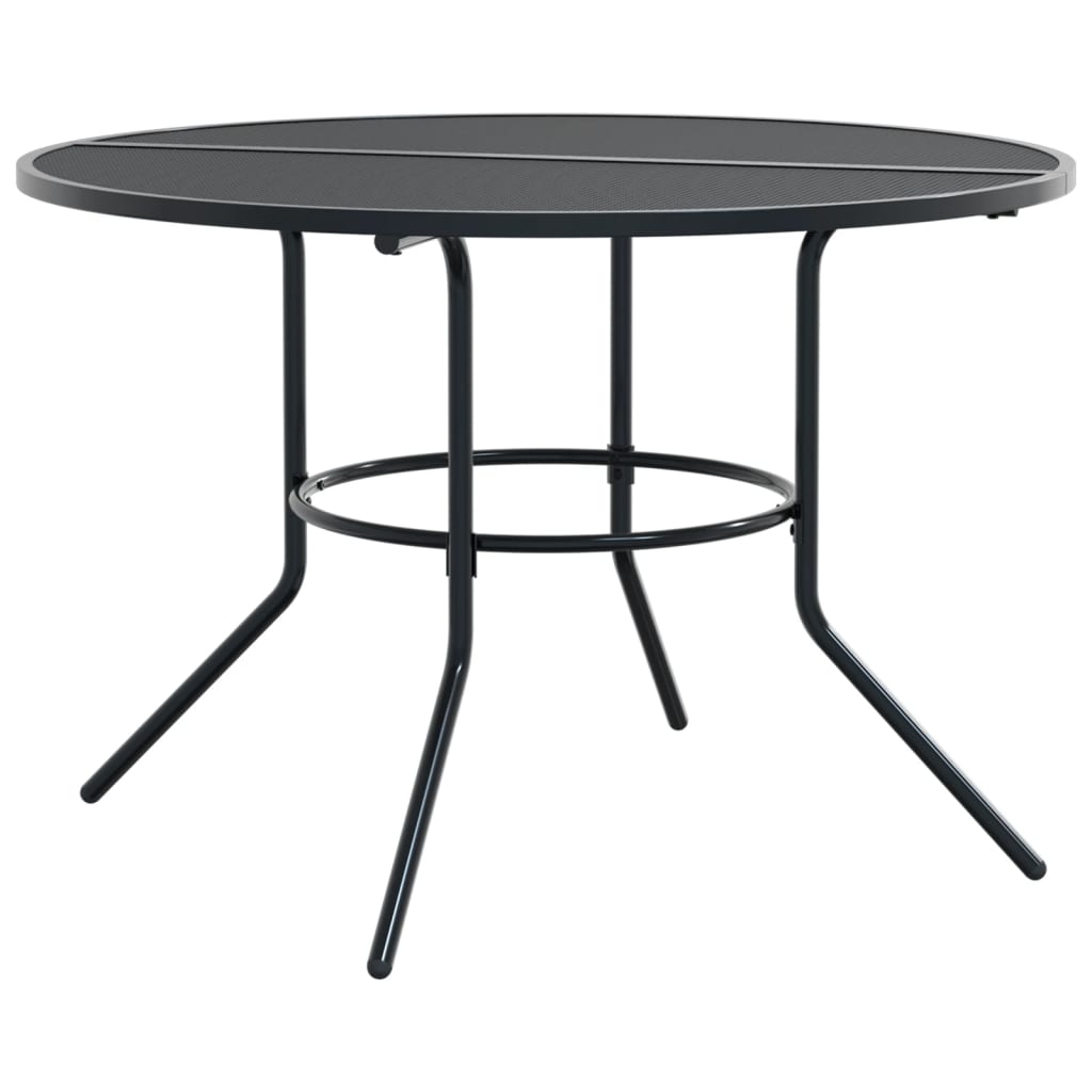 Masa terasa rotunda, antracit Ø110x72,5 cm otel vopsit electro.