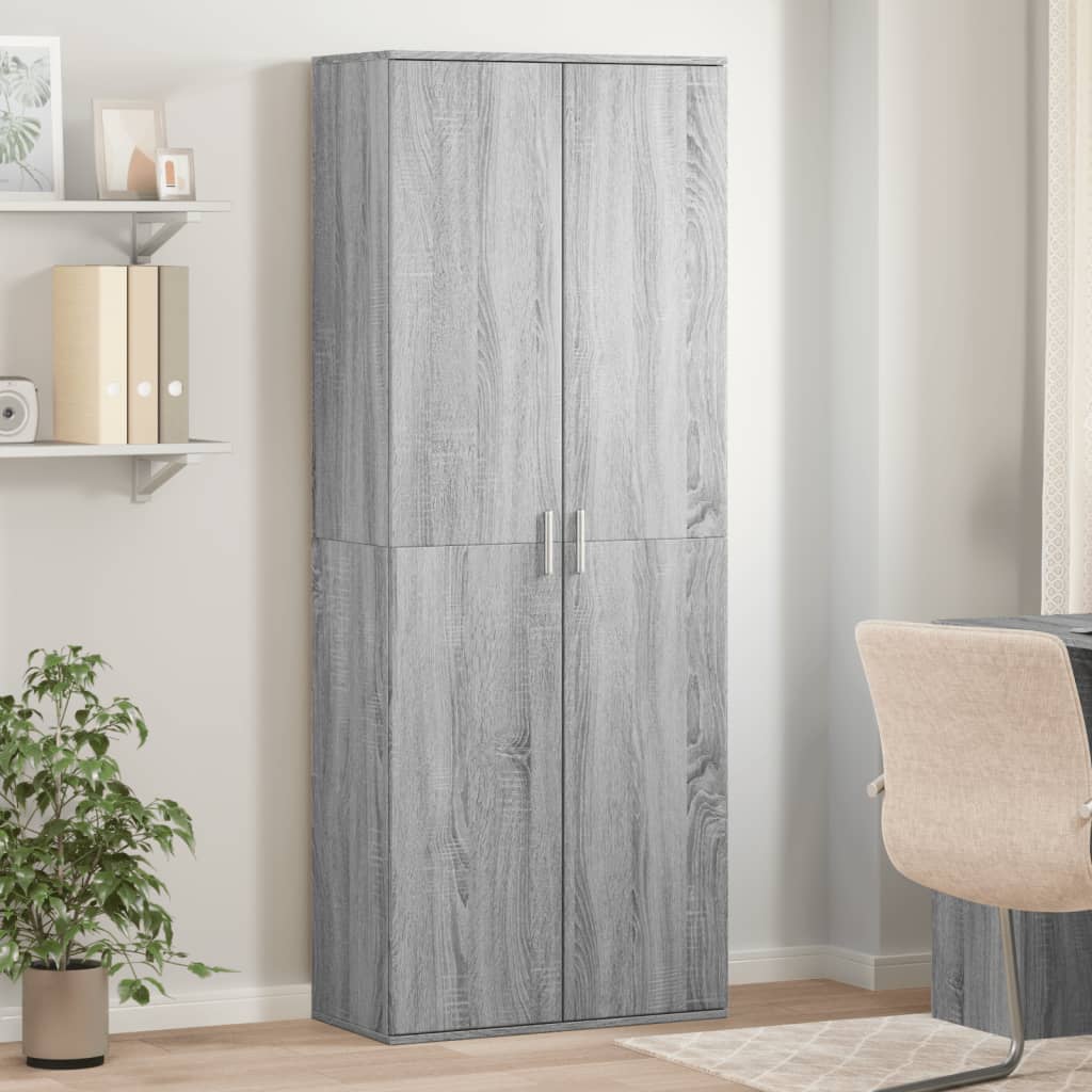 Dulap inalt, gri sonoma, 70x35x180 cm, lemn prelucrat — imaginea 2