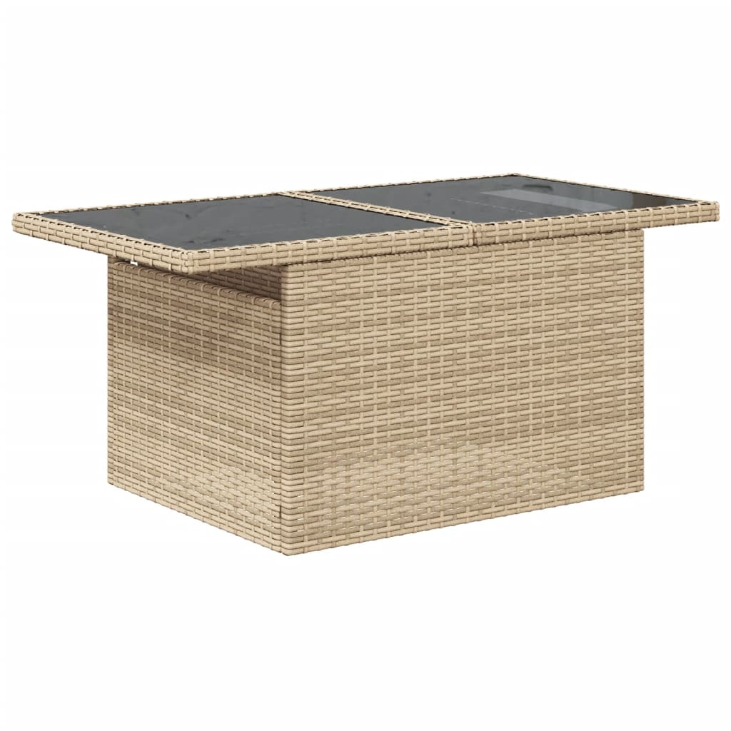 Set canapele de gradina, 8 piese, cu perne, bej, poliratan — imaginea 5
