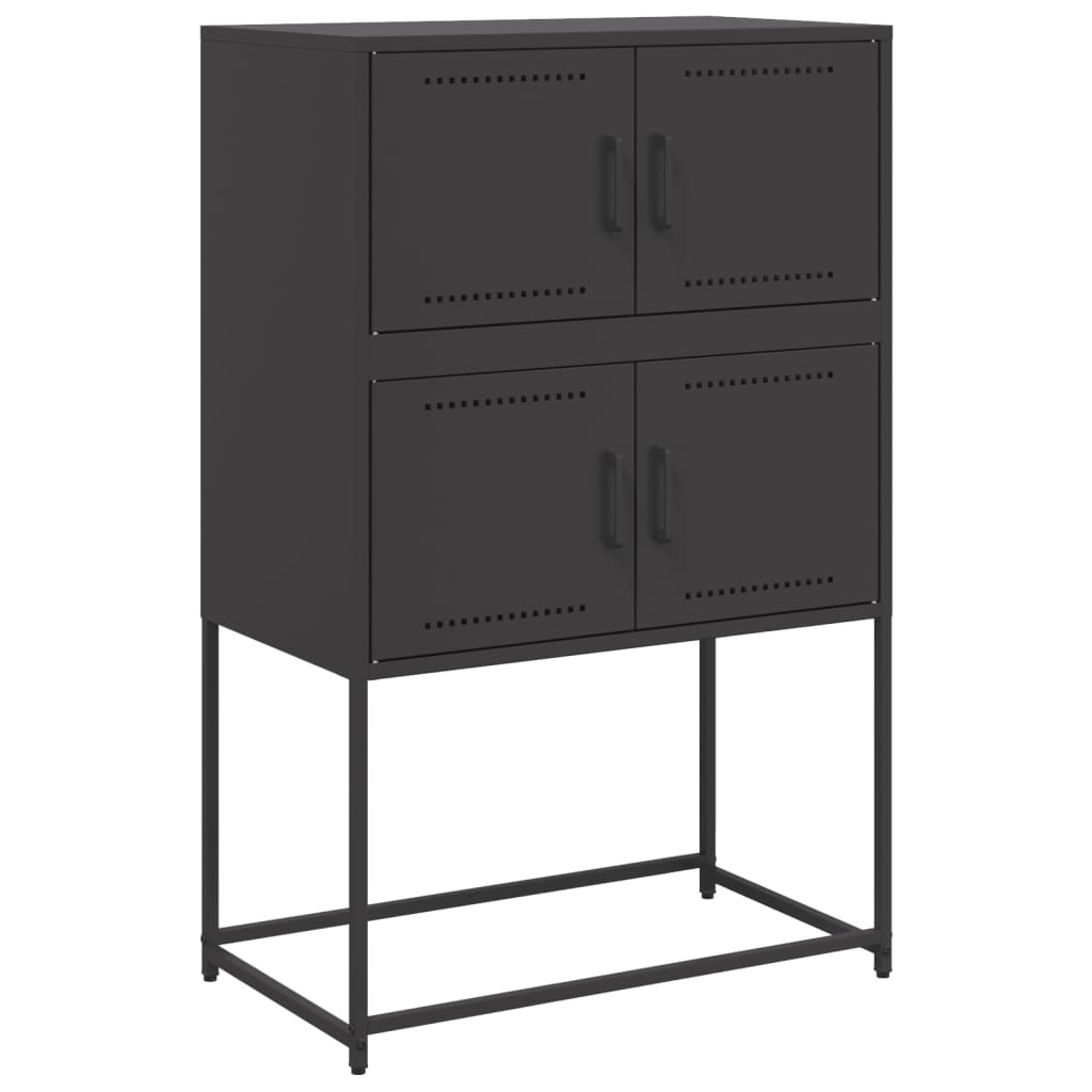 Dulap, negru, 68,5x38,5x107 cm, otel