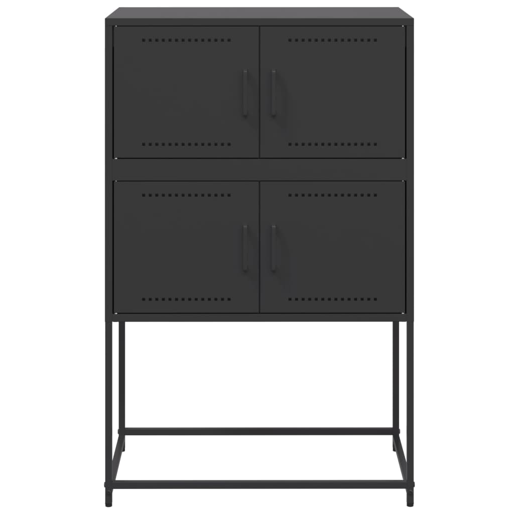 Dulap, negru, 68,5x38,5x107 cm, otel — imaginea 6