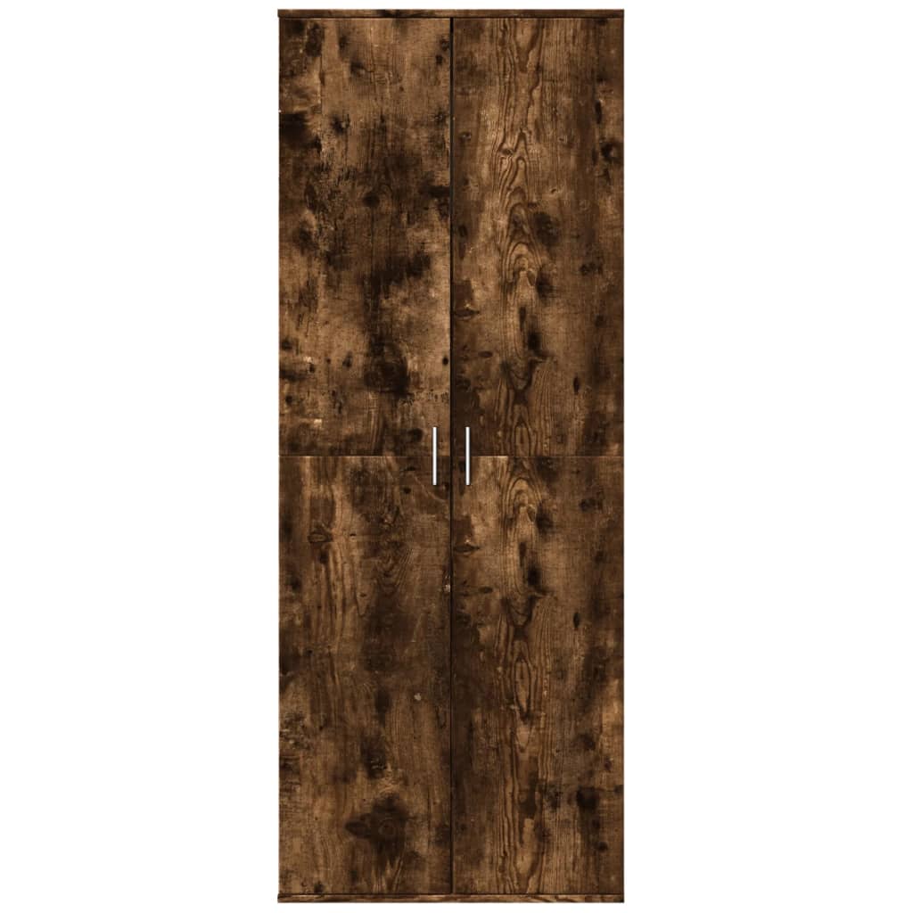 Dulap inalt, stejar fumuriu, 70x35x180 cm, lemn prelucrat — imaginea 3