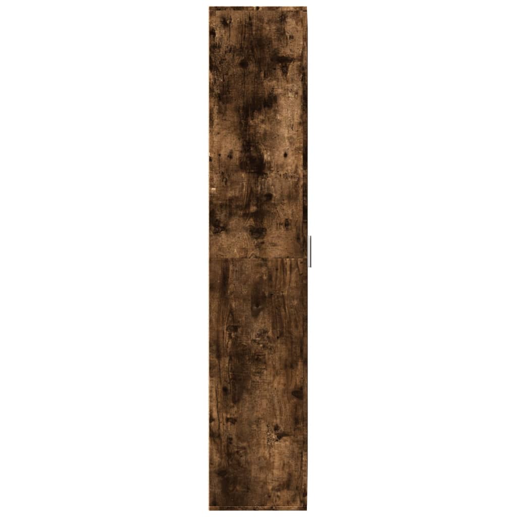Dulap inalt, stejar fumuriu, 70x35x180 cm, lemn prelucrat — imaginea 4