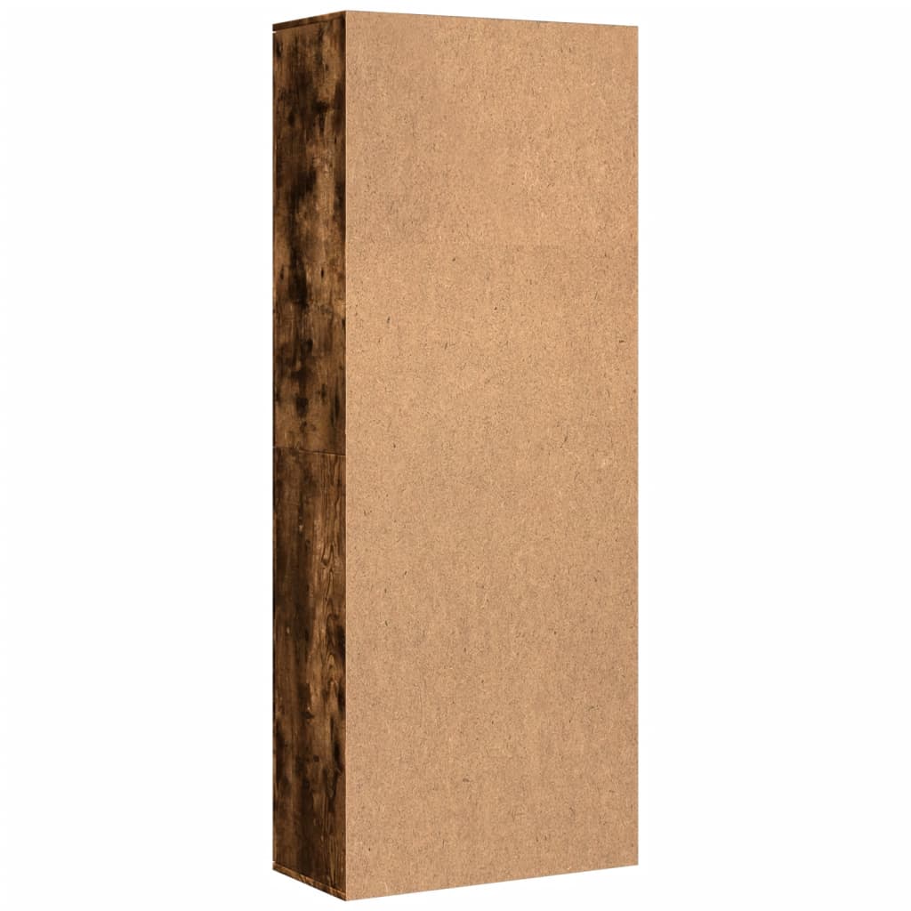 Dulap inalt, stejar fumuriu, 70x35x180 cm, lemn prelucrat — imaginea 5
