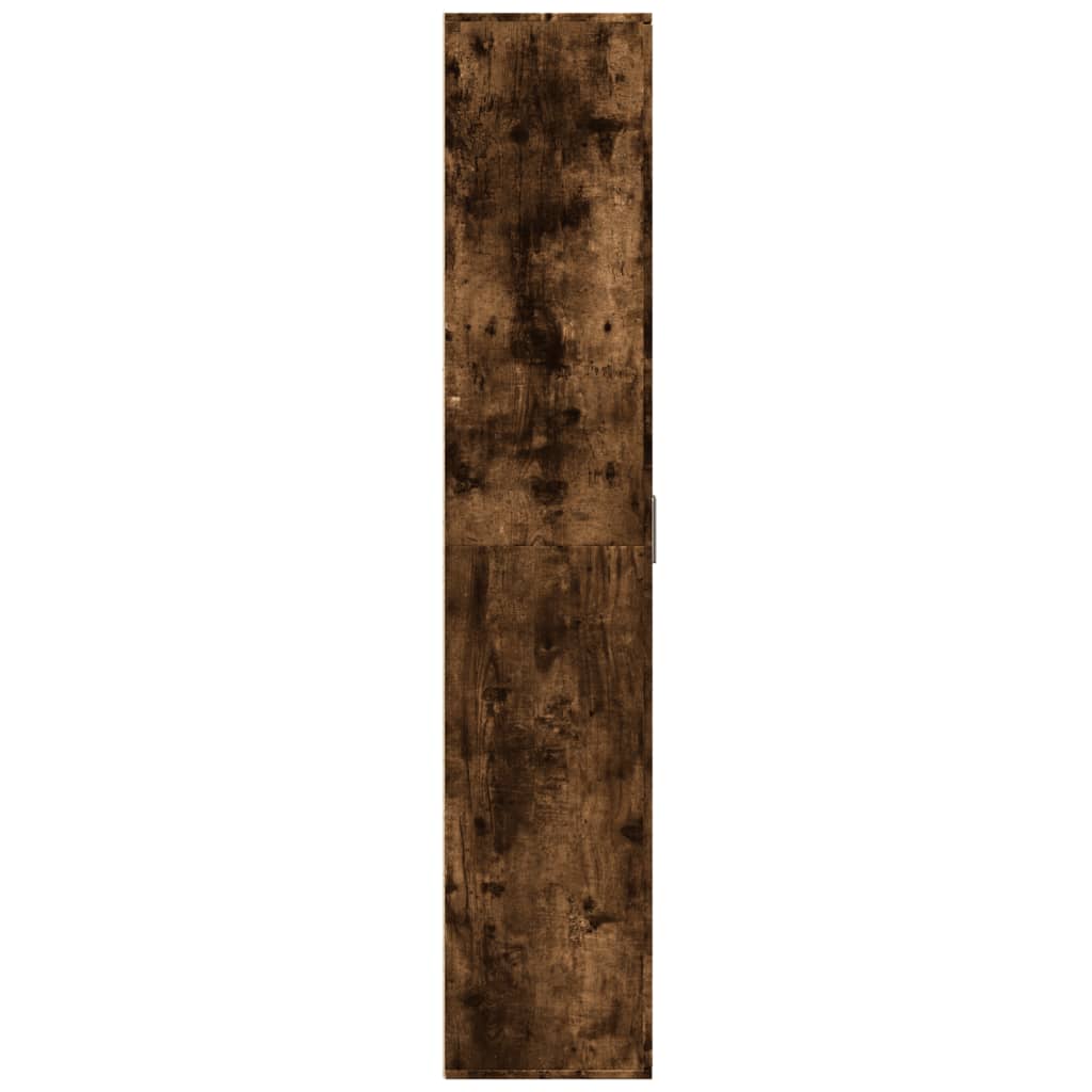 Dulap inalt, stejar fumuriu, 80x35x180 cm, lemn prelucrat — imaginea 4