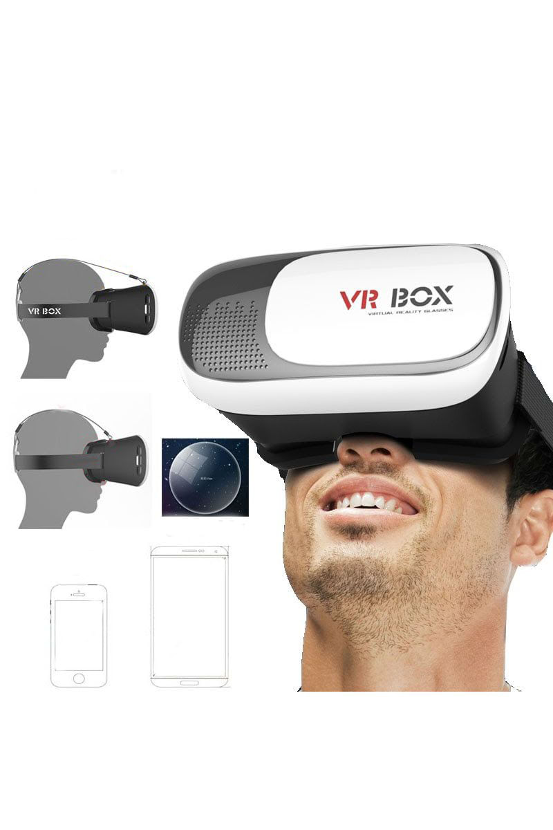 Ochelari virtuali 3D MRG L-396, VR Box, cu telecomanda, pentru telefon