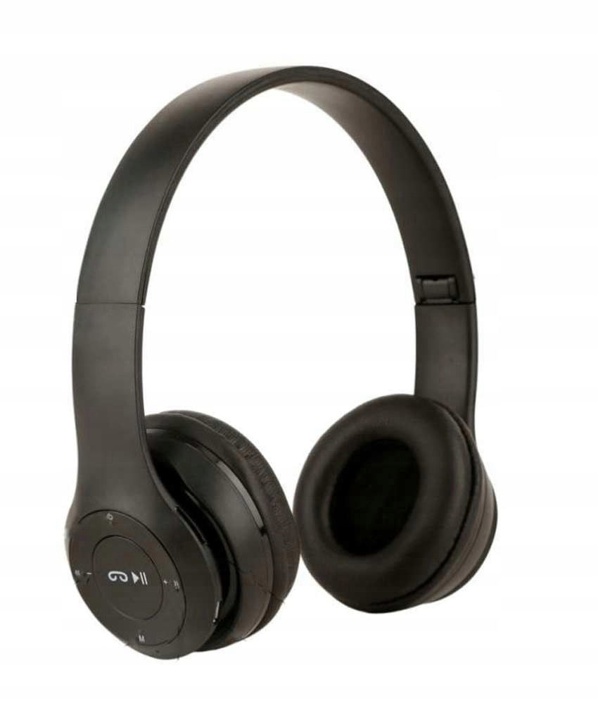 Casti wireless MRG P47 Negru cu bluetooth microfon