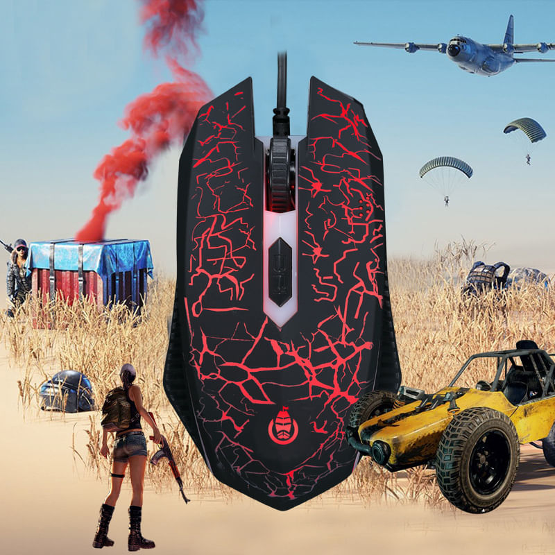 Mouse Gaming RGB MRG MX15, cu Fir, 6000 DPI, 7 culori, 7 Butoane, Negru