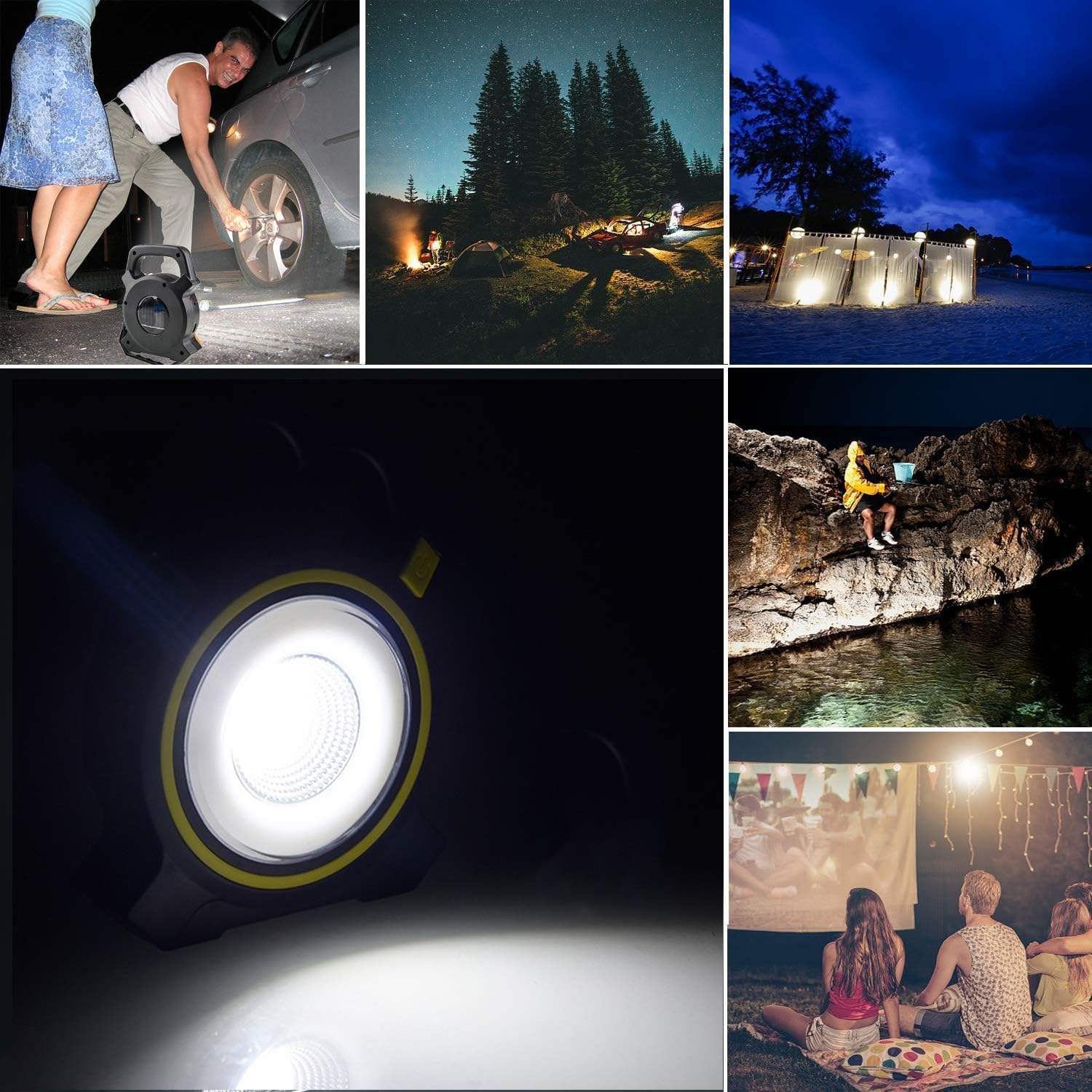 Proiector Solar Portabil LED MRG M819A, Lampa de Lucru Auto, Reincarcabil — imaginea 6