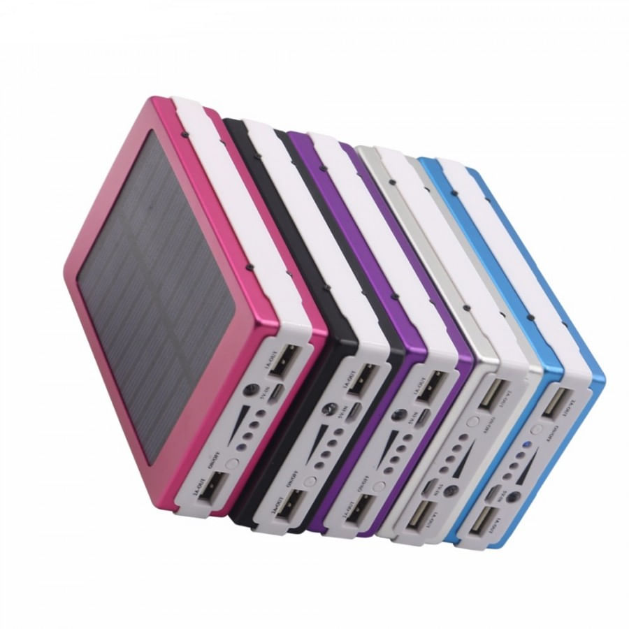 Baterie externa - Power Bank MRG P-187, 20000mAh, Incarcare Solara, Lanterna 20 LED