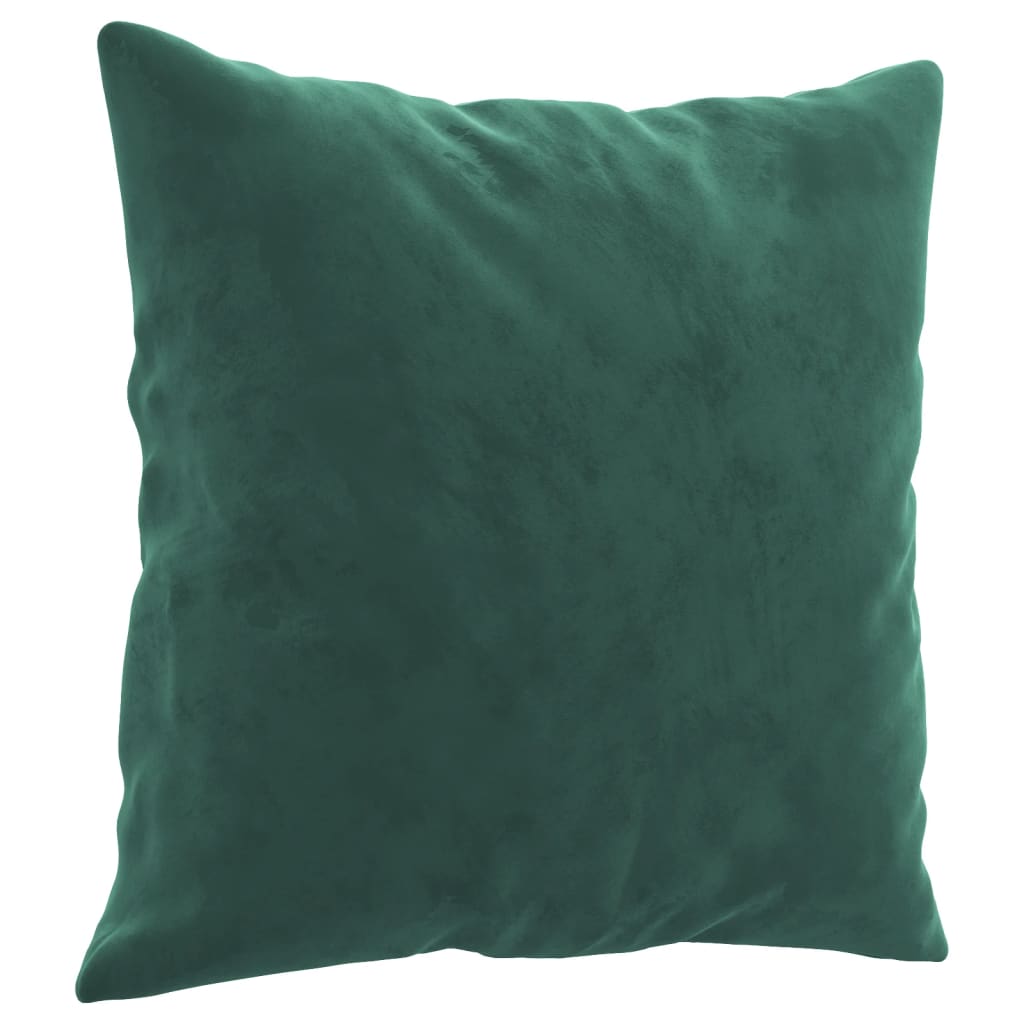 Set canapea cu perne, 2 piese, verde inchis, catifea — imaginea 5