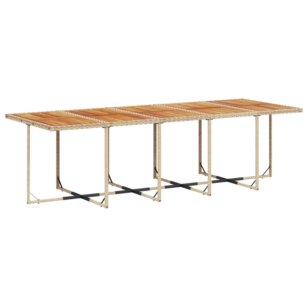 Set mobilier de gradina cu perne, 15 piese, bej, poliratan — imaginea 4
