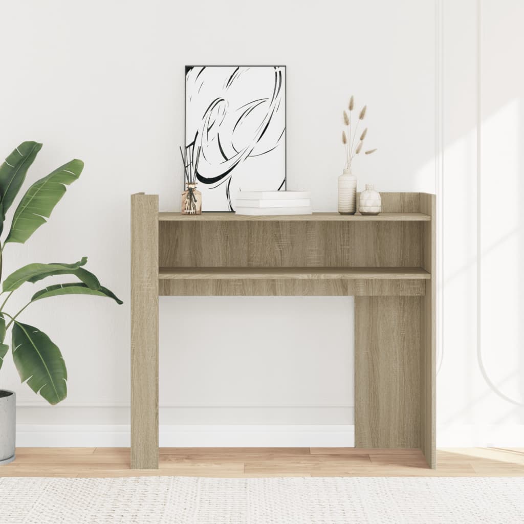 Masuta consola, stejar sonoma, 100x35x90 cm, lemn prelucrat — imaginea 3