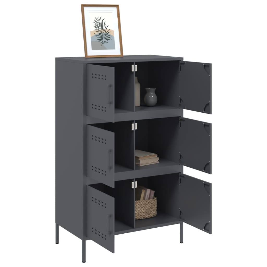 Dulap inalt, antracit, 68x39x113 cm, otel — imaginea 5