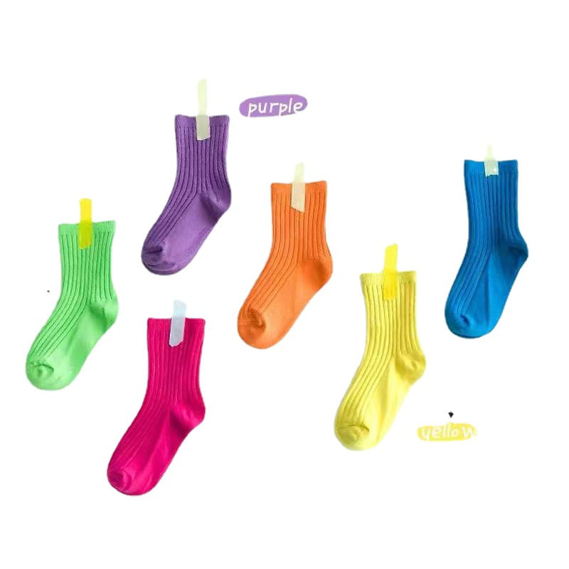 Sosete clasice din bumbac pentru copii Verde, 9-12 ani
