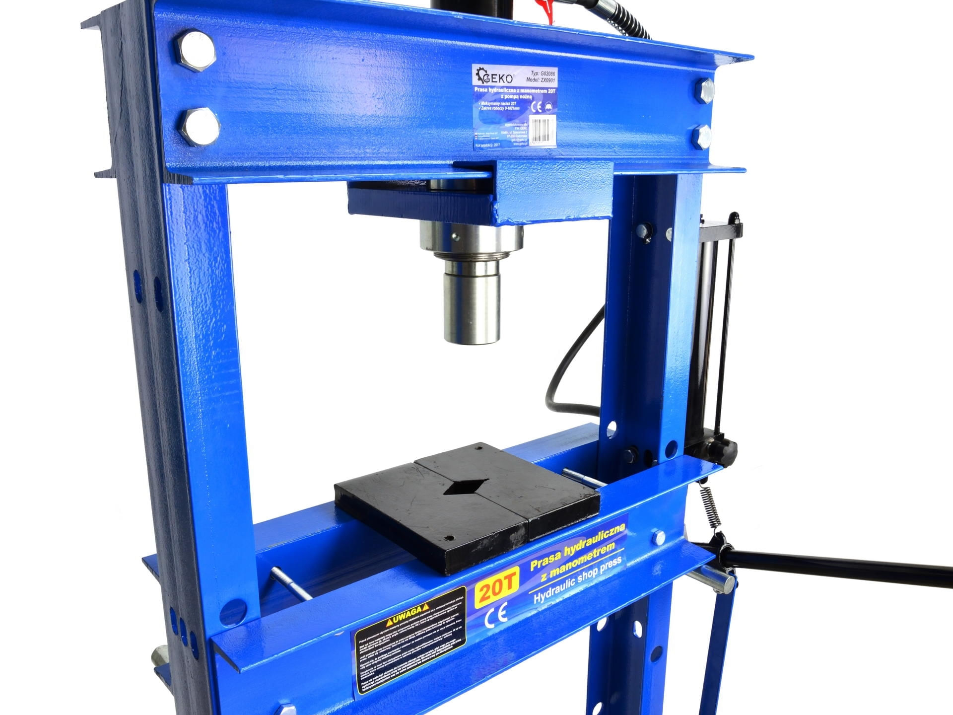Presa hidraulica cu manometru 20T, GEKO G02086 — imaginea 2