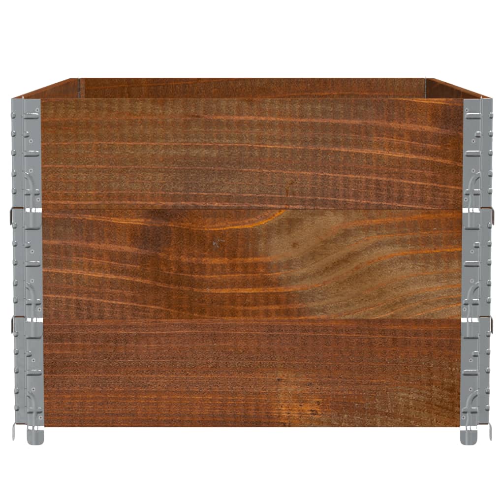 Jardiniera de gradina, maro, 120x80 cm, lemn masiv de pin, mărime 120x80x60.5 cm — imaginea 4