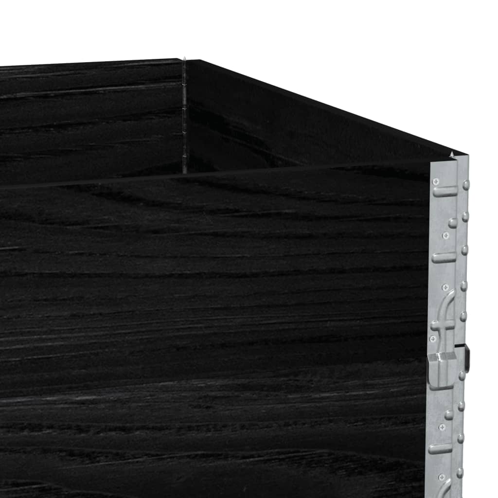 Jardiniera de gradina, negru, 120x80 cm, lemn masiv de pin, mărime 120x80x60.5 cm — imaginea 7