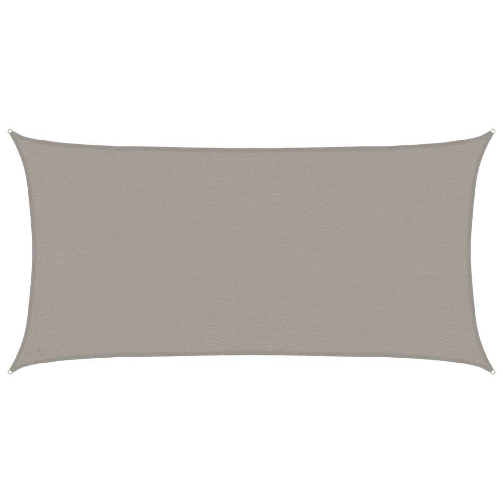 Panza parasolar gri deschis dreptunghiular 2x3,5m HDPE 160 g/m²
