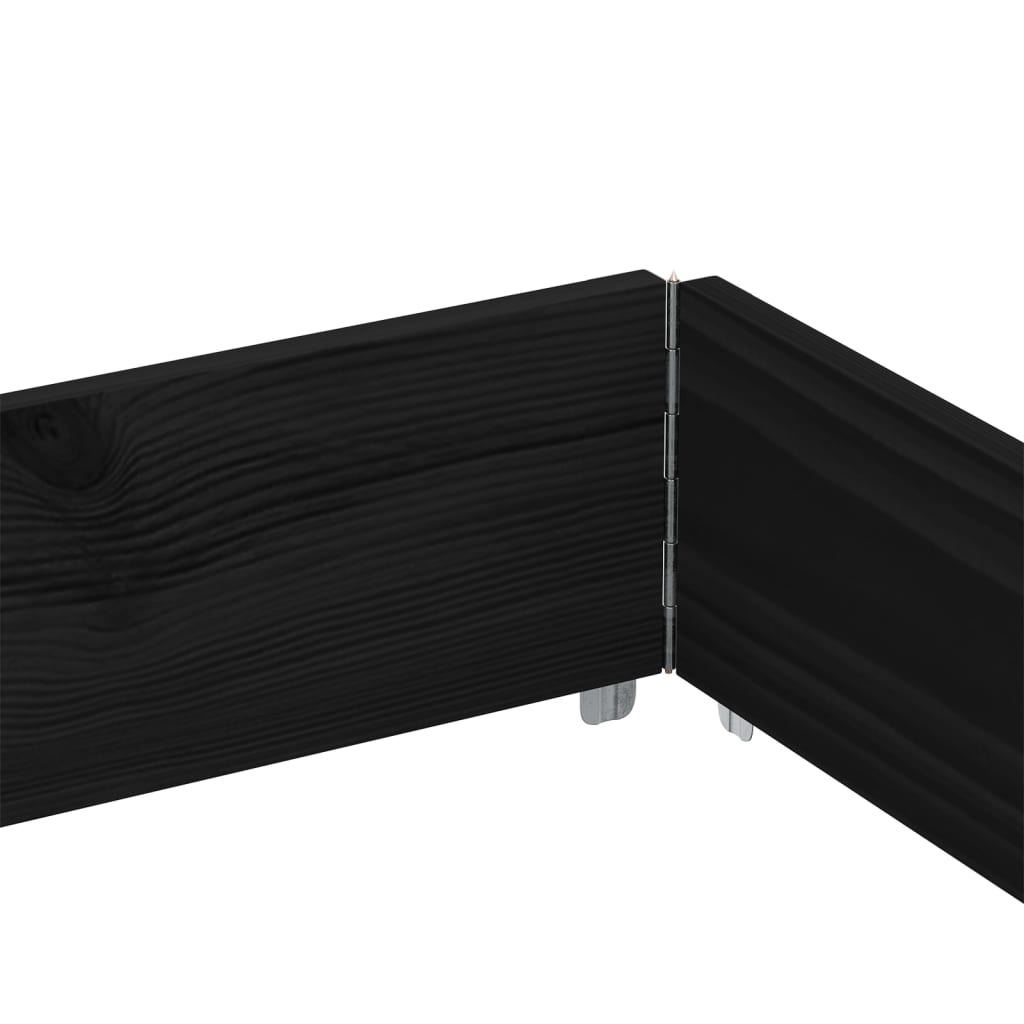 Jardiniera de gradina, negru, 150x100 cm, lemn masiv pin, mărime 150x100x60.5 cm — imaginea 7